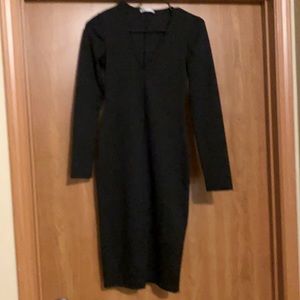 Zara plunging neckline dress